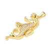 Ocean Brass Micro Pave Cubic Zirconia Pendants KK-K411-04A-G-2