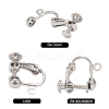 Brass Screw On Clip-on Earring Dangling Charms Pendants Setting Findings LS-KK-M019-01P-2