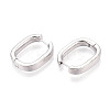 Brass Oval Hoop Earrings EJEW-T048-39P-3