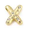 Brass Micro Pave Clear Cubic Zirconia Pendants KK-E093-04G-X-1