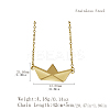 Personalized Stainless Steel Paper Boat-shaped Pendant Necklaces for Women Daily Wear Gift DZ0863-1-4