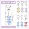 12Pcs 6 Colors Lily of the Valley Glass Pendant Decration HJEW-NB00236-2