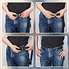 6Pcs 2 Colors Canvas Elastic Invisible Belt with Alloy Buckles AJEW-FG0003-99-3