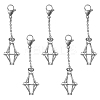 5Pcs Brass Braided Chain Pouch Empty Stone Holder Pendant Decorations HJEW-CJ0001-11P-1