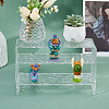 3Pcs 3 Sizes Marble Textured Acrylic Action Figure Display Risers ODIS-WH0030-52-4