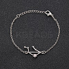 12 Constellations Alloy Rhinestone Link Bracelets WG43B2B-15-1
