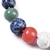 Natural Mixed Stone Rondelle Graduated Beaded Necklaces for Women Men NJEW-K388-02U-2