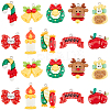 40Pcs 10 Styles Christmas Theme Plastic Pendants FIND-SC0011-40-1