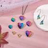 Jewelry Heart Pendant Making Finding Kit DIY-SZ0008-37-4