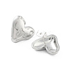 Heart with Word Love Brass Stud Earrings EJEW-Q811-02P-2