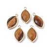 Natural Tiger Eye Pendants G-L514-023C-1