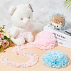 2Pcs 2 Colors Polyester Pleated Lace Trim Ribbon OCOR-PH0002-77B-5