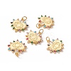 Rack Plating Brass Micro Pave Colorful Cubic Zirconia Pendants ZIRC-C040-15G-4