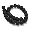 Natural Lava Rock Round Beads Strands G-M169-16mm-03-3