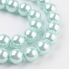 Eco-Friendly Glass Pearl Bead Strands X-HY-A008-8mm-RB034-3