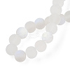 Transparent Frosted Glass Beads Strands GLAA-T032-T8mm-MBB13-4