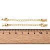 Brass Micro Pave Clear Cubic Zirconia Curb Chain Extender KK-Z149-10G-3