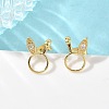 Brass & Crystal Rhinestone Stud Earrings for Women EJEW-G464-04G-05-1
