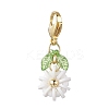 Flower Polymer Clay & Glass Pendants Decorations HJEW-MZ00327-05-1