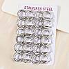 202 Stainless Steel Polishing Hoop Earrings EJEW-M106-02P-02-2