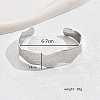 Stainless Steel Twist Wave Cuff Bangle for Women ZH3783-2-3