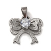 304 Stainless Steel Diamond Pendant STAS-U018-01P-1-1