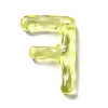 Transparent Resin Alphabet Pendants LS-RESI-C028-02F-2