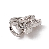 Brass Micro Pave Cubic Zirconia Charms ZIRC-F132-16P-3