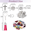 DIY Alloy Pendants Keychain Making Kits DIY-YW0011-42-3