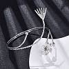 Flower Alloy Arm Cuff Bangles for Girl Women AJEW-A063-01G-P-2
