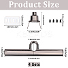 4Pcs Zinc Alloy Twist Bag Lock Purse Catch Clasps PURS-CP0001-03B-2