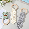 3Pcs 3 Colors Cotton Thread Weave Towel Rack AJEW-GF0011-75-3