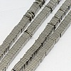 Electroplate Non-magnetic Synthetic Hematite Heishi Beads Strands G-J171A-3x3mm-02-1