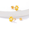 Real 18K Gold Plated 201 Stainless Steel Stud Earrings for Women TL9676-2-1