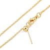 1mm Rack Plating Brass Cable Chain Adjustable Slider Necklaces for Women Men MAK-L044-55G-1