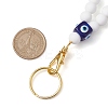 Round Silicone & Resin Evil Eye Beads Name Card Necklace Lanyard NJEW-JN05095-02-3