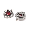 304 Stainless Steel Cubic Zirconia Pendants STAS-A076-02P-03-2
