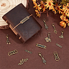 40Pcs 10 Style Alloy Pendants Decorations HJEW-BC00063-4