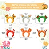 12Pcs 6 Styles Silicone Focal Beads SIL-CJ0002-44-2