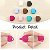 CHGCRAFT 16Pcs 8 Colors Food Grade Eco-Friendly Silicone Beads SIL-CA0001-83-4