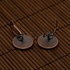 Clear Domed Glass Cabochon Cover and Brass Leverback Earring Settings for DIY DIY-X0160-R-NR-4