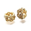 Column Brass Micro Pave Cubic Zirconia European Spacer Beads KK-L230-03G-1