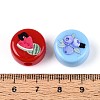Opaque Printed Acrylic Beads OACR-T029-11M-3