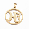Ion Plating(IP) 304 Stainless Steel Pendants STAS-K162-050G-2