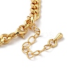 Brass Micro Pave Clear Cubic Zirconia Cuban Link Chains Bracelets BJEW-M322-04G-A-3