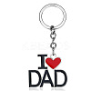 Word I Love Dad Alloy Enamel Pendant Keychain FEST-PW0001-004A-1