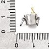 Brass Enamel Champagne Bucket Connector Charms KK-V007-40GP-01-3