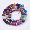 Natural Agate Beads Strands G-H1593-8mm-6-2