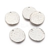 Alloy Blank Flat Round Hammered Pendants LS-X-PALLOY-M031-07P-NF-1