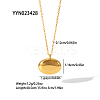 Fashion Oval 304 Stainless Steel Stud Earrings & Pendant Necklaces Sets for Women BL8928-1-4